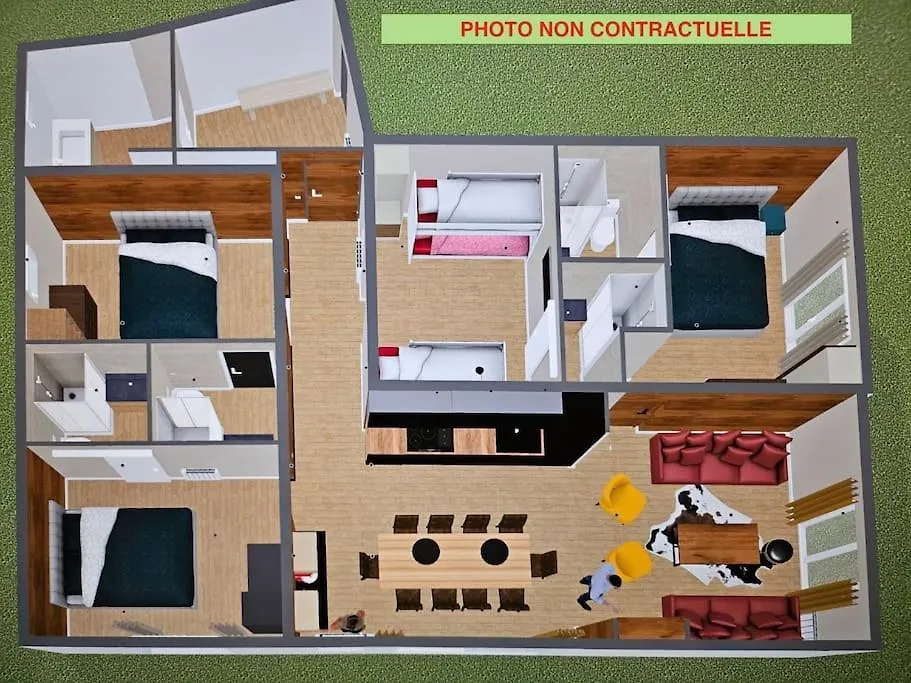 L'Ecrin Appartement 4 Chambres 4 Salles D Eau レ・デュー・アルプ 0*,
